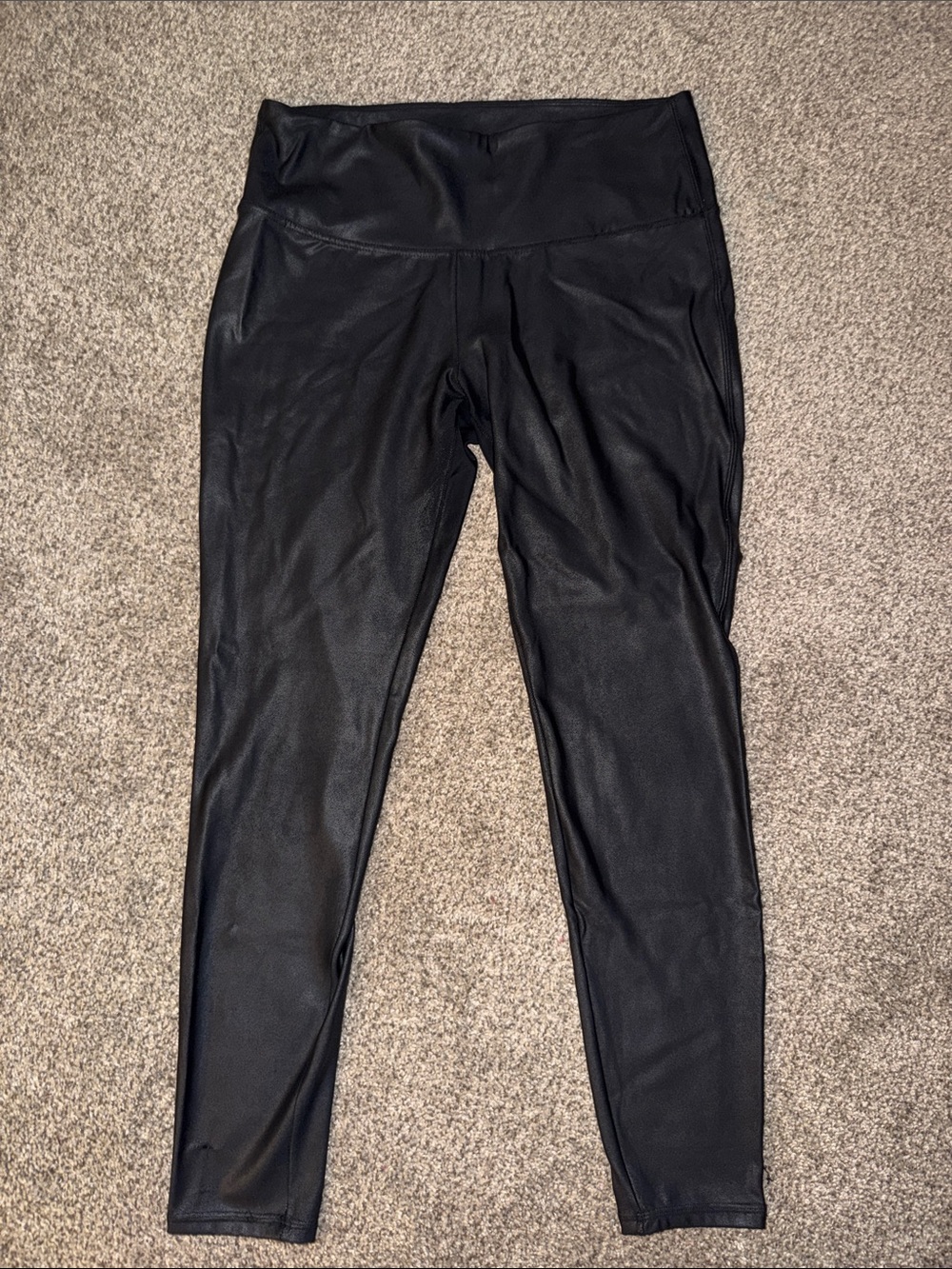 Time and Tru Black Faux Leather Leggings